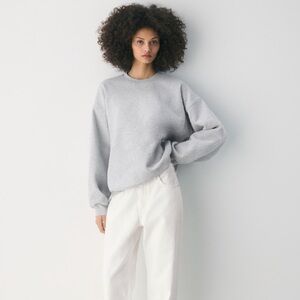 TNA Cozy Fleece Sweatshirt in Light Gray